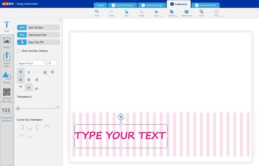 Design your labels | Avery